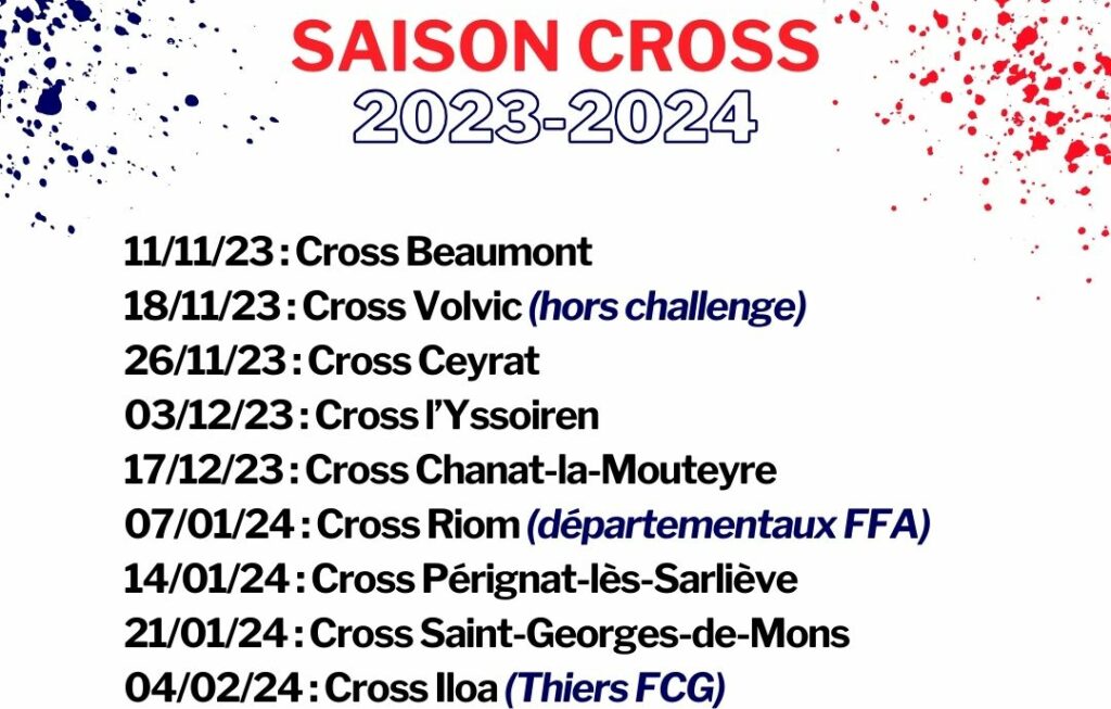 SAISON DE CROSS 2023-2024